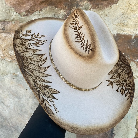Nwt Cody James Hand Burned hat Sz 7 1/4 - Picture 7 of 8